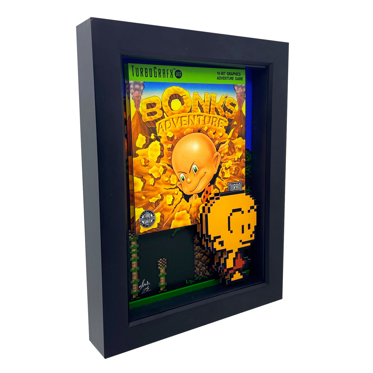 Bonk's Adventure 3D Art - TurboGrafx 16 Bonk | Framed – PopsicArt