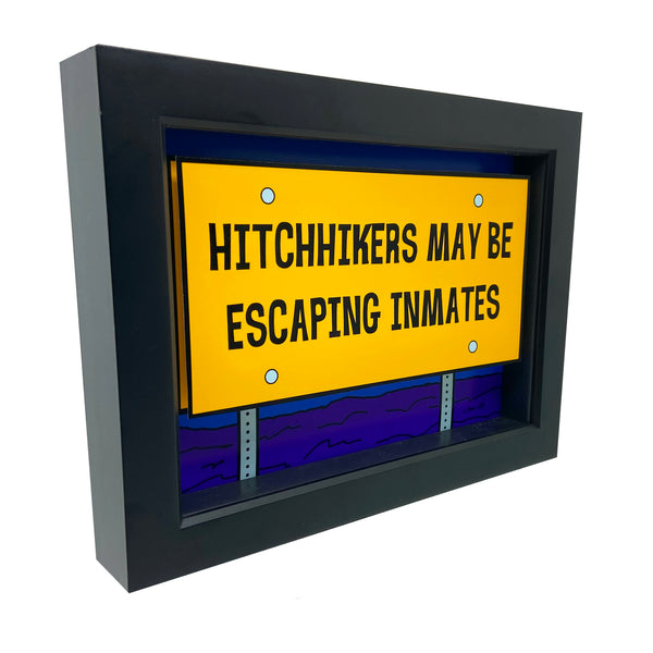 Escaping Inmates Sign 3D Art