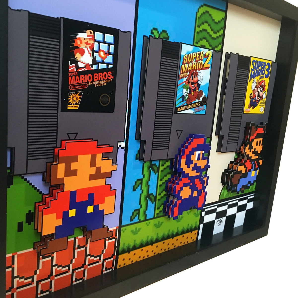 Super Mario Bros Trilogy 3D Art – PopsicArt