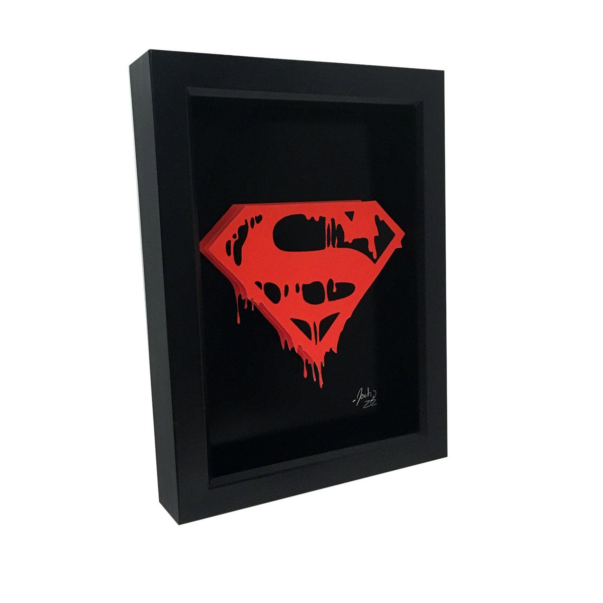 Superman Doomsday Logo 3D Art - Death of Superman | Framed – PopsicArt, image size:1200x1200