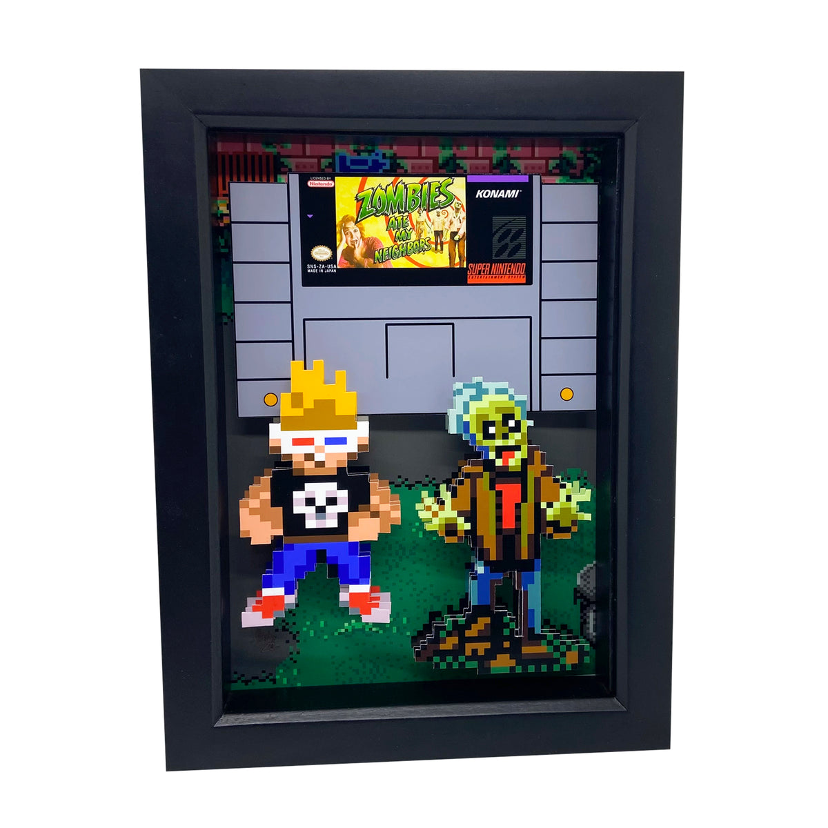 Zombies Ate My Neighbors 3D Art - SNES Zeke | Framed – PopsicArt