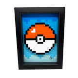 8 Bit Pokeball 3D Art