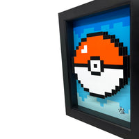 8 Bit Pokeball 3D Art