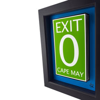 Exit Zero Sign 3D Art
