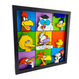 3D Cartoon Bird Art / Nostalgic Cartoon Decor