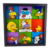 3D Cartoon Bird Art / Nostalgic Cartoon Decor