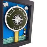Fire Island Pines Gay Art / Sayville Ferry Sign Lighthouse 3D Art - Positivity Wall Decor
