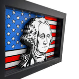 George Washington Portrait: American Flag Patriotic 3D Art