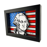 George Washington Portrait: American Flag Patriotic 3D Art