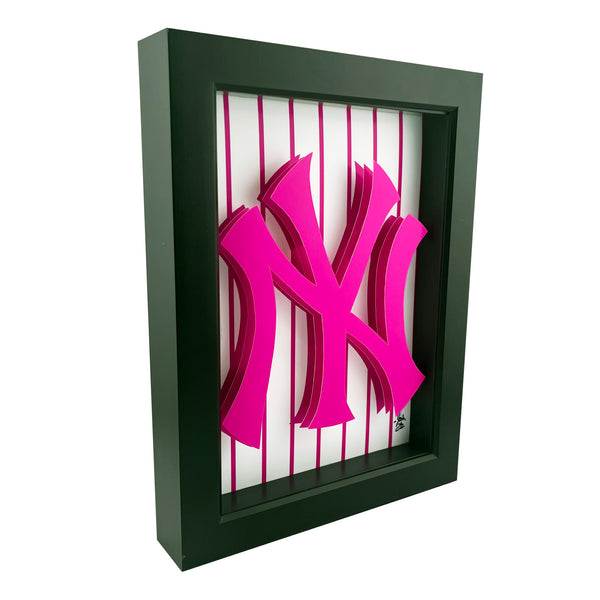 Pink NY Yankees 3D Art