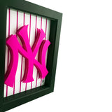 Pink NY Yankees 3D Art