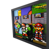 SNES Super Mario Bros Games 3D Art - Super Mario World / Yoshi's Island / Mario Kart
