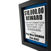 Pee Wee Herman Stolen Bike Sign 3D Art
