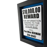Pee Wee Herman Stolen Bike Sign 3D Art