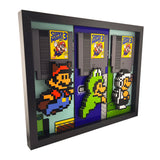 Super Mario Bros 3 Raccoon Frog & Hammer Mario 3D Art - NES Pixel Decor | Framed Gift