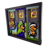 Super Mario Bros 3 Raccoon Frog & Hammer Mario 3D Art - NES Pixel Decor | Framed Gift