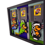 Super Mario Bros 3 Raccoon Frog & Hammer Mario 3D Art - NES Pixel Decor | Framed Gift