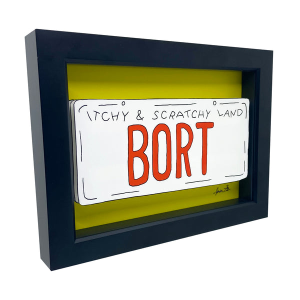 Bort License Plate 3D Art