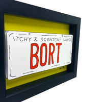 Bort License Plate 3D Art