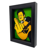 Johnny Cash Middle Finger 3D Art