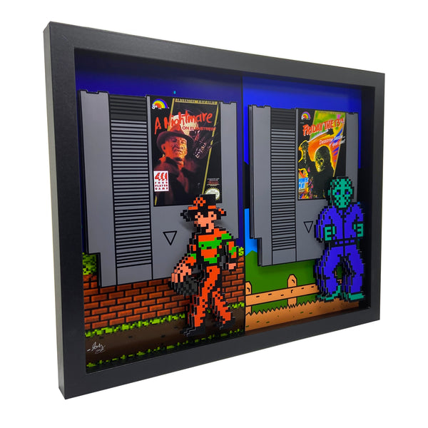 8 Bit Jason & Freddy 3D Art