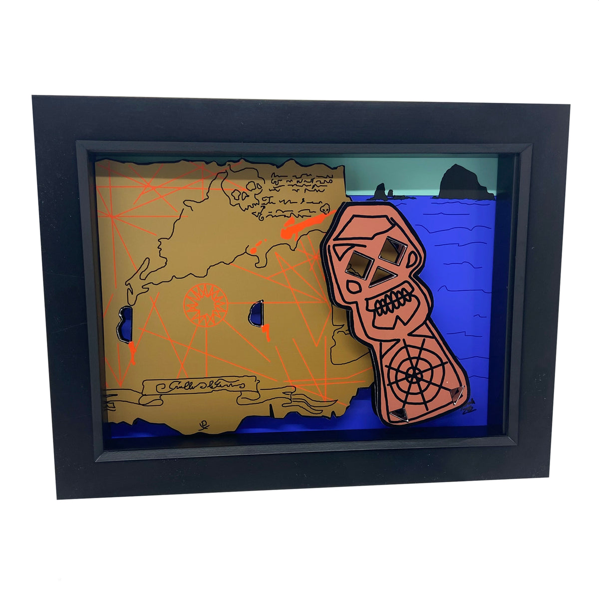 Goonies Map & Key 3D Art - Treasure Skeleton Key | Framed – PopsicArt