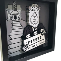 Alfred Hitchcock 3D Art (12x12" version)