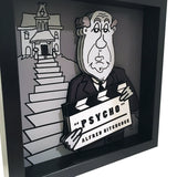 Alfred Hitchcock 3D Art (12x12" version)