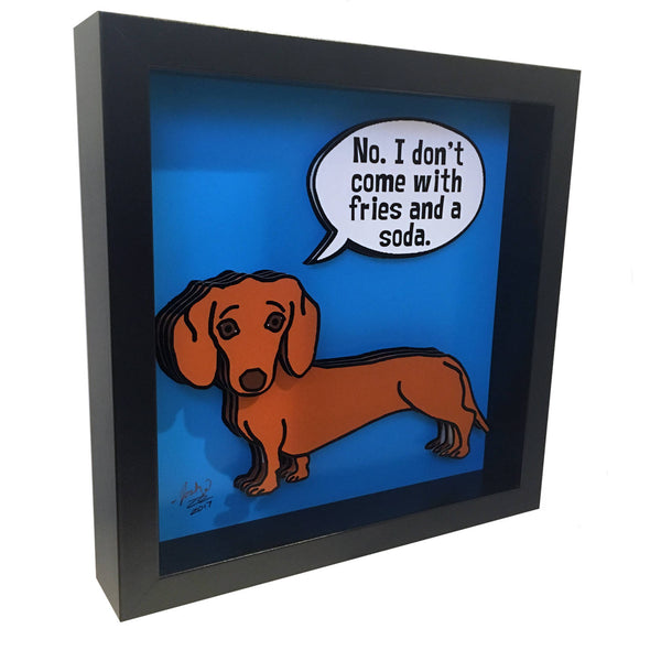 Dachshund 12x12" 3D Art