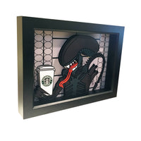Alien Xenomorph Starbucks 3D Art