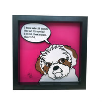 Shih Tzu 12x12" 3D Art