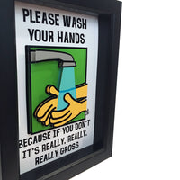 Funny Washroom Sign 3D Art