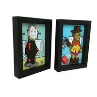 Freddy and Jason Bathroom Decor 3D Art