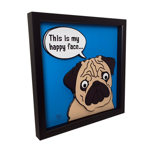 Pug 12x12" 3D Art