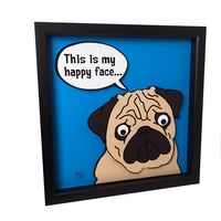 Pug 12x12" 3D Art