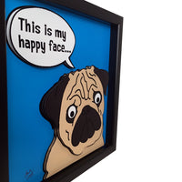 Pug 12x12" 3D Art