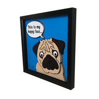 Pug 12x12" 3D Art