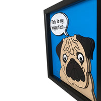 Pug 12x12" 3D Art