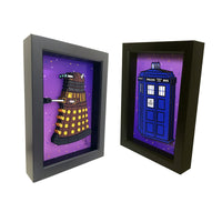 Doctor Who Tardis & Dalek 3D Art