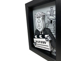 Alfred Hitchcock 3D Art (5x7" version)