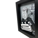 Alfred Hitchcock 3D Art (5x7" version)