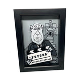 Alfred Hitchcock 3D Art (5x7" version)
