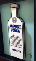 Absolut Vodka Bottle 3D Art