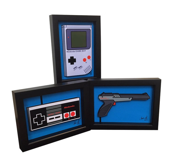 Nintendo Controller, Game Boy & Zapper 3D Art