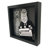 Alfred Hitchcock 3D Art (12x12" version)