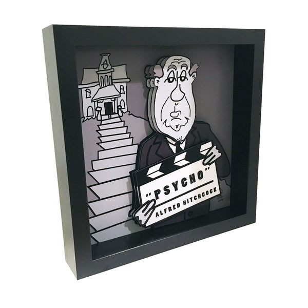 Alfred Hitchcock 3D Art (12x12" version)