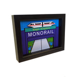 Monorail Sign 3D Art