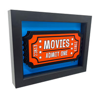 Admit One Movie Ticket 3D Art