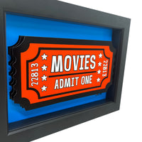 Admit One Movie Ticket 3D Art