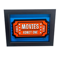 Admit One Movie Ticket 3D Art